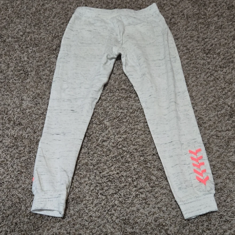 Reflex Kids Gray Joggers with Neon Pink Love Design